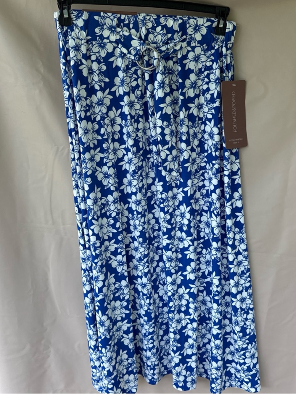 Polished & Poised Blue Floral Maxi Skirt